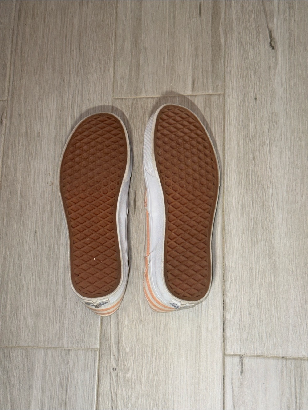 Vans Slip-On Sneakers in Orange & White Stripes - Picture 8 of 8